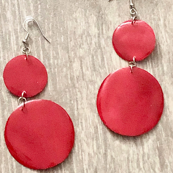 Handmade Red and Silver Earrings Set available now limited quantities available - Picture 8 of 9